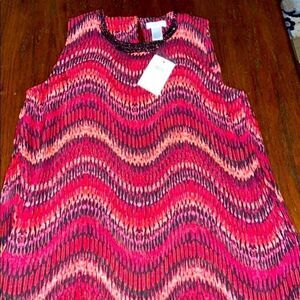 NWT cache sleeveless top 